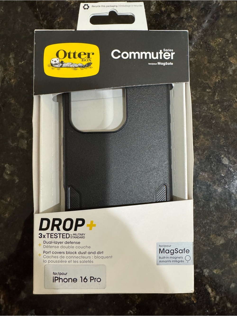 OtterBox Commuter Series Drop+ Case for iPhone 16 Pro - Black
